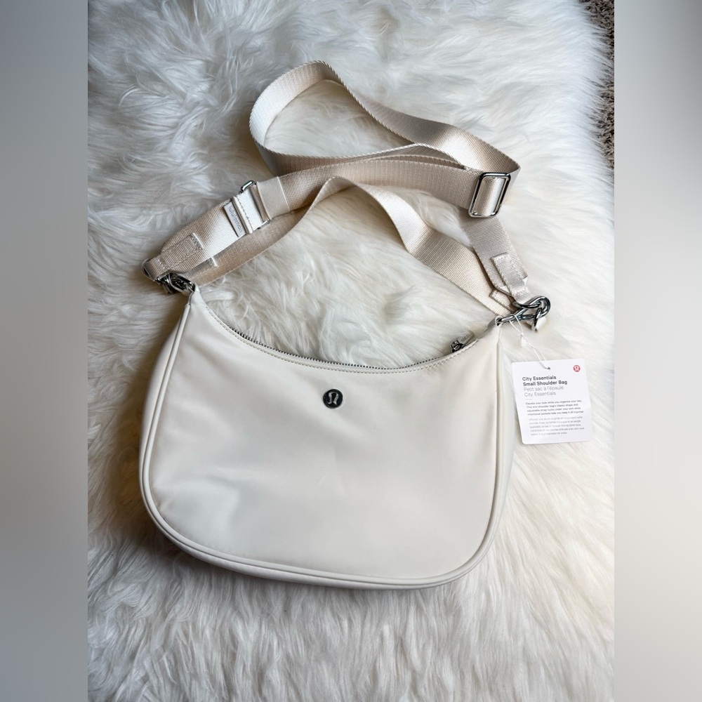 lululemon athletica Cream Shoulder Bag with Adjustable Strap